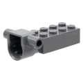 Lego NEW - Brick Modified 2 x 4 with Rip Cord Track and Pin Socket (Ninjago Spi~ [Dark Bluish Gray]