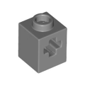 Lego NEW - Technic Brick 1 x 1 with Axle Hole~ [Dark Bluish Gray]