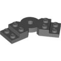 Lego NEW - Plate Modified 2 x 6 x 2/3 Bent~ [Dark Bluish Gray]