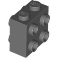Lego NEW - Brick Modified 1 x 2 x 1 2/3 with Studs on Sides~ [Dark Bluish Gray]
