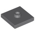 Lego NEW - Plate Modified 2 x 2 with Groove and 1 Stud in Center (Jumper)~ [Dark Bluish Gray]