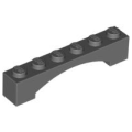 Lego Used - Arch 1 x 6 Raised Arch~ [Dark Bluish Gray]