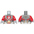 Lego NEW - Torso Nexo Knights Armor with Orange and Gold Circuitry and Emblem w~ [Dark Bluish Gray]