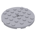 Lego NEW - Plate Round 6 x 6 with Hole~ [Light Bluish Gray]
