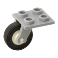 Lego Used - Plate Modified 2 x 2 Thin with Plane Single Wheel Holder with Whit~ [Light Bluish Gray]