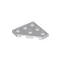 Lego NEW - Wedge Plate 3 x 3 Cut Corner~ [Light Bluish Gray]