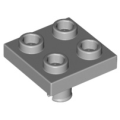 Lego NEW - Plate Modified 2 x 2 with Pin on Bottom~ [Light Bluish Gray]