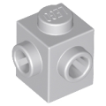 Lego NEW - Brick Modified 1 x 1 with Studs on 2 Sides Adjacent~ [Light Bluish Gray]