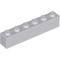 Lego Used - Brick 1 x 6~ [Light Bluish Gray]