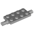 Lego Used - Plate Modified 2 x 4 with Pins and Thin Angled Supports~ [Light Bluish Gray]