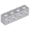 Lego NEW - Brick Modified 1 x 4 with Studs on Side~ [Light Bluish Gray]