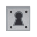 Lego NEW - Tile 1 x 1 with Groove with Black Keyhole and 4 Dots on Silver Back~ [Light Bluish Gray]