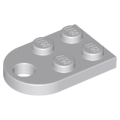 Lego Used - Plate Modified 2 x 3 with Hole~ [Light Bluish Gray]