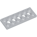 Lego Used - Technic Plate 2 x 6 with 5 Holes~ [Light Bluish Gray]