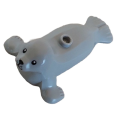 Lego NEW - Seal with Stud on Back with Black Eyes Nose Mouth and Whisker Dots~ [Light Bluish Gray]