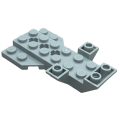 Lego NEW - Vehicle Base 4 x 7 x 1 Triple Inverted Slope with Wedge Plate and 3~ [Light Bluish Gray]