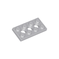 Lego Used - Technic Plate 2 x 4 with 3 Holes~ [Light Bluish Gray]