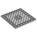 Lego Used - Plate Modified 8 x 8 with Grille and Hole in Center~ [Light Bluish Gray]