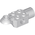 Lego Used - Technic Brick Modified 2 x 2 with Pin Hole Rotation Joint Ball Hal~ [Light Bluish Gray]
