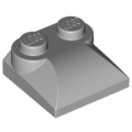 Lego Used - Slope Curved 2 x 2 x 2/3 with 2 Studs and Curved Sides~ [Light Bluish Gray]