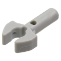 Lego Used - Bar 1L with Clip Mechanical Claw - Cut Edges and Hole on Side~ [Light Bluish Gray]