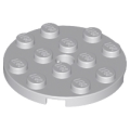 Lego NEW - Plate Round 4 x 4 with Hole~ [Light Bluish Gray]