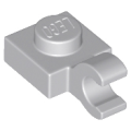 Lego NEW - Plate Modified 1 x 1 with Open O Clip (Horizontal Grip)~ [Light Bluish Gray]