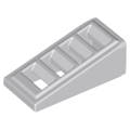 Lego Used - Slope 18 2 x 1 x 2/3 with Grille~ [Light Bluish Gray]