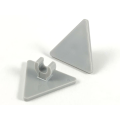 Lego NEW - Road Sign 2 x 2 Triangle with Open O Clip~ [Light Bluish Gray]