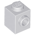 Lego NEW - Brick Modified 1 x 1 with Stud on Side~ [Light Bluish Gray]