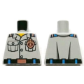 Lego Used - Torso Coast Guard Shirt with Pockets and Copper Coast Guard Logo B~ [Light Bluish Gray]