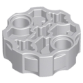Lego Used - Technic Axle Connector Block Round with 2 Pin Holes and 3 Axle Hol~ [Light Bluish Gray]
