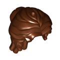 Lego NEW - Minifigure Hair Female Mid-Length Wavy Pulled Back with Partial Bun Sid~ [Reddish Brown]