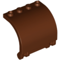 Lego NEW - Panel 3 x 4 x 3 Curved with Double Clip Hinge~ [Reddish Brown]