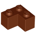 Lego Used - Brick 2 x 2 Corner~ [Reddish Brown]