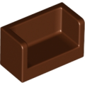 Lego NEW - Panel 1 x 2 x 1 with Rounded Corners and 2 Sides~ [Reddish Brown]