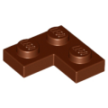 Lego Used - Plate 2 x 2 Corner~ [Reddish Brown]