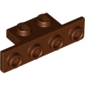 Lego NEW - Bracket 1 x 2 - 1 x 4 with Two Rounded Corners at the Bottom~ [Reddish Brown]