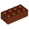Lego NEW - Brick 2 x 4~ [Reddish Brown]