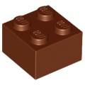 Lego NEW - Brick 2 x 2~ [Reddish Brown]