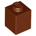 Lego Used - Brick 1 x 1~ [Reddish Brown]