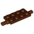 Lego NEW - Plate Modified 2 x 4 with Pins and Thin Angled Supports~ [Reddish Brown]