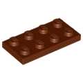 Lego Used - Plate 2 x 4~ [Reddish Brown]