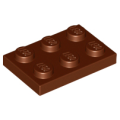 Lego Used - Plate 2 x 3~ [Reddish Brown]
