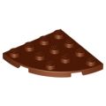 Lego NEW - Plate Round Corner 4 x 4~ [Reddish Brown]