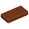 Lego NEW - Tile 1 x 2 with Groove~ [Reddish Brown]