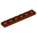 Lego NEW - Plate 1 x 6~ [Reddish Brown]