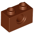 Lego NEW - Technic Brick 1 x 2 with Hole~ [Reddish Brown]