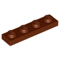 Lego NEW - Plate 1 x 4~ [Reddish Brown]