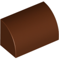 Lego NEW - Slope Curved 1 x 2~ [Reddish Brown]